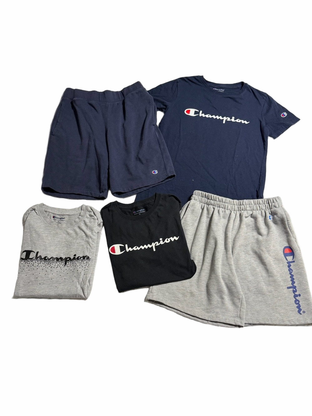 Champion 5 Piece Mixed Youth Boy Large XL 14-16 Clothing Bundle Tees Shorts